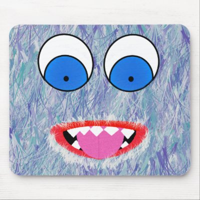 Purple Fuzz Monster Mousepads by wingedturtle
