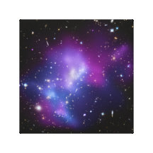 Purple Galaxy Cluster Wrapped Canvas Stretched Canvas Prints