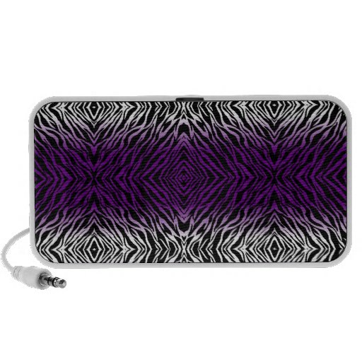 Purple Geo Zebra Doodle speaker