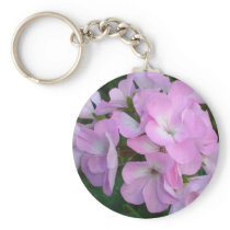 Purple Geraniums Keychain