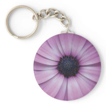 Purple Gerbera Daisy Flower key chain