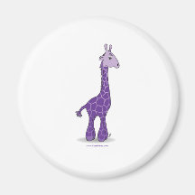 Purple giraffe magnet