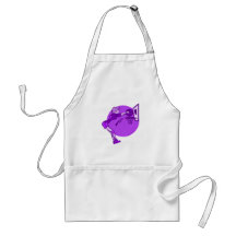 Purple girl slam dunk logo apron