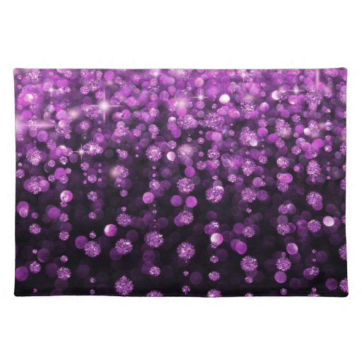 Purple Glitter Diamonds Placemats