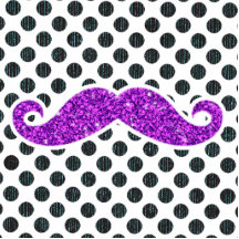 PURPLE GLITTER MUSTACHE POLKA DOTS PHOTO CUT OUTS