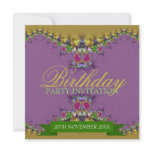 Purple + Gold Diva Elegance Birthday Invitations