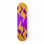 Purple & Gold Flame Board Custom Skate Board