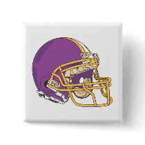 Purple Gold Football Helmet