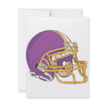 Purple Gold Football Helmet invitations