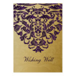 purple gold wishing well cards business card templates