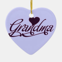 Purple Grandma Christmas Tree Ornament