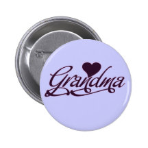 Purple Grandma Pinback Button