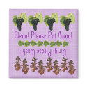 Purple Grapes dishwasher magnet