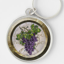 Purple Grapes Key Chain