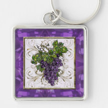 Purple Grapes Keychains