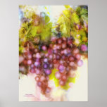 purple grapes, watercolor painting posters