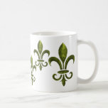 PURPLE GREEN AND GOLD MARDI GRAS STAR COFFEE MUG