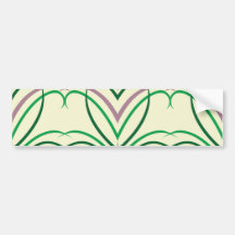 Purple Green Leaves Bumper Stickers
