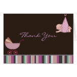 Purple & Green Modern Design Thank You Card