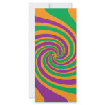 Purple green orange swirl rack card design