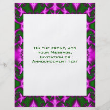 purple green pattern flyer design