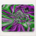 Purple & green swirl mousepads