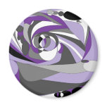 Purple grey swirl fridge magnet