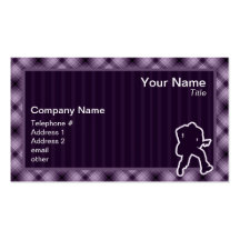 Purple Guitarist Business Card Template