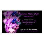 Purple Hair Butterfly Lady Business Cards business cards