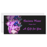 Purple Hair Butterfly Lady Gift Certificate D2 rack cards