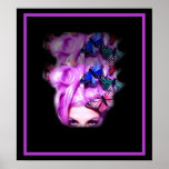 Purple Hair Butterfly Lady  Poster/Print 2 posters