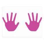 purple hands post cards