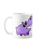 Purple Happy Hippo drinking mugs and cups