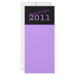 purple Happy New Year 2011 rack cards