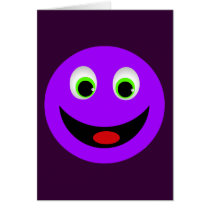 PURPLE HAPPY SMILEY FACE