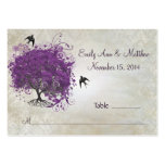 Purple Heart Leaf Tree Table Place Cards Business Card