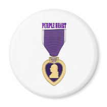 PURPLE HEART FRIDGE MAGNETS