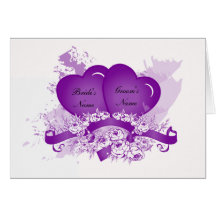 Purple Heart Note Card Template