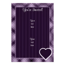 Purple Heart Personalised Invitations