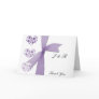 purple Hearts and Ribbons Thank you card