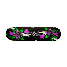 Purple Hearts & Roses Skateboards