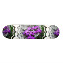 Purple Heliotrope Flowers Skateboard