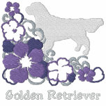 Purple Hibiscus Golden Retriever Hoodie