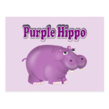Purple Hippo Postcards