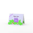 Purple Hippo Thank You cards