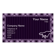 Purple Horse Racing Business Card Template