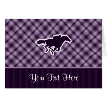 Purple Horse Racing Greeting Card