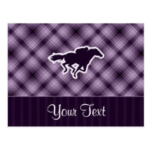 Purple Horse Racing Postcards