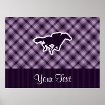 Purple Horse Racing Poster