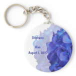 Purple Hydrangea Bride & Groom Keychain